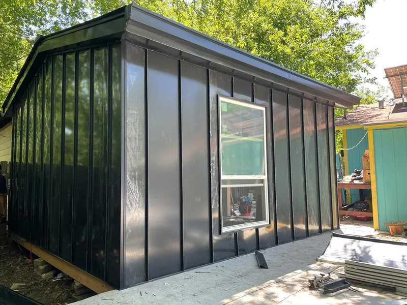 Black standing seam metal wall panels for Metal Roof Installation in Kaiminani